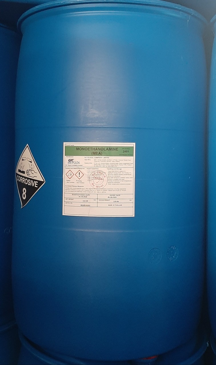 Dung môi Monoethanolamine (MEA), CAS No : 141-43-5