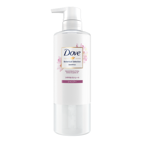 SET GỘI & XẢ DOVE HOA SEN Botanical Selection Shiny straight shampoo - Hàng Nhật