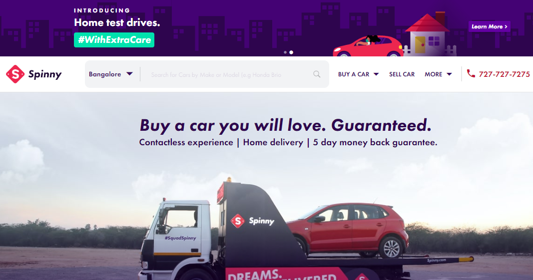 Own a car with buy back guarantee from Spinnybest foot forward