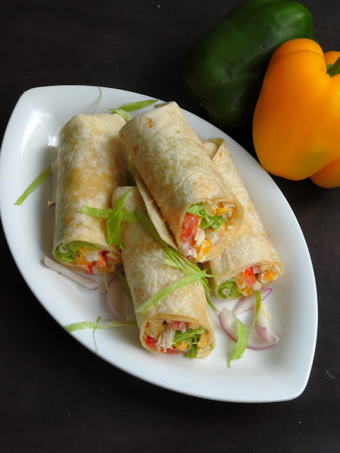 Chicken Wraps with vegetables Chicken Wraps with vegetables