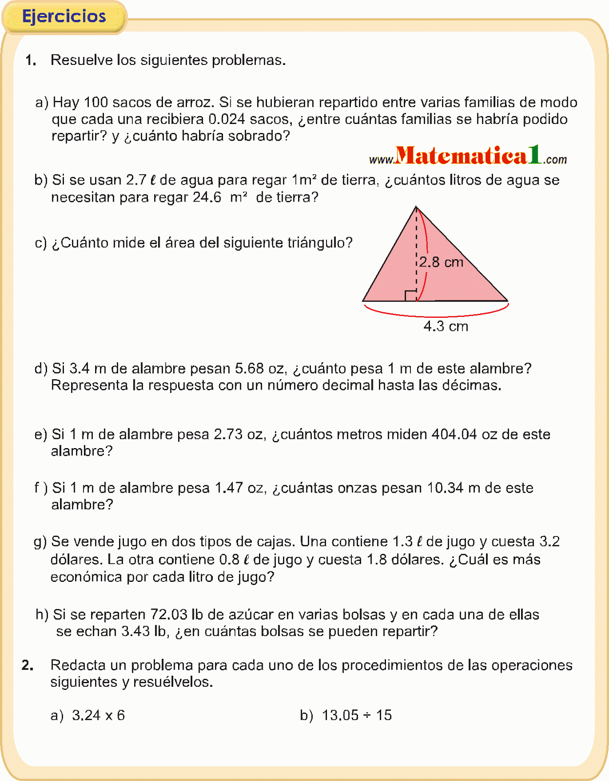 DIVISIÓN CON NÚMEROS DECIMALES EJEMPLOS RESUELTOS PDF