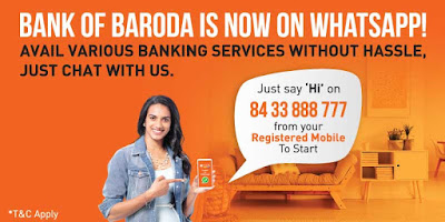 Bank of Baroda (BOB) Whatsapp Banking for Check Balance and Mini Statement