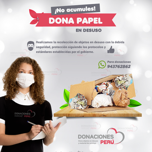 Dona papel en desuso