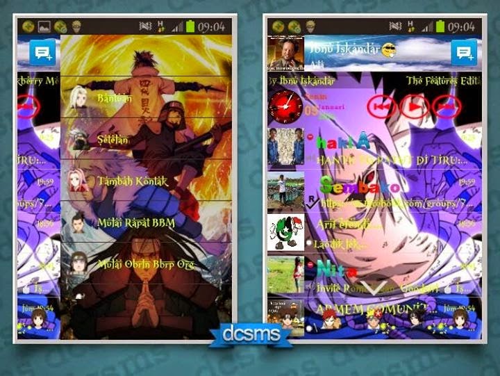 Cyber apk BBM Mod Naruto