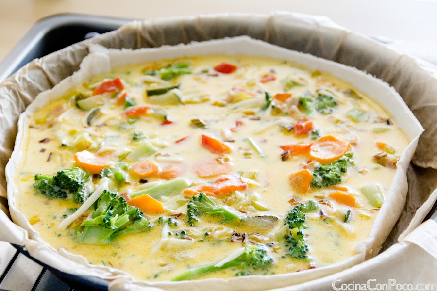 Quiche de Verduras Sin Gluten - Receta paso a paso