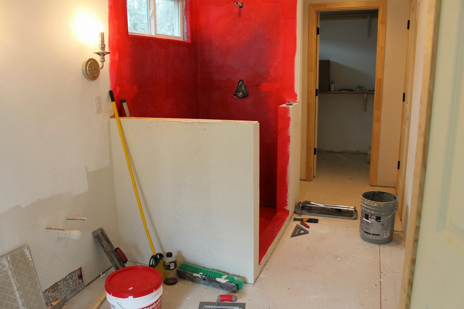 la maison LaFortune Master Bath Tiling, Tiling and More Tiling...