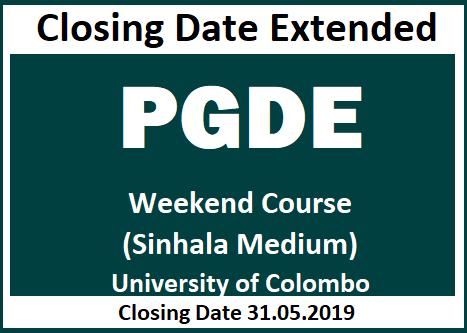 PGDE - Weekend Course (Sinhala Medium)