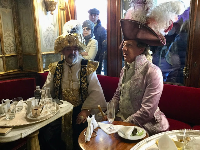 Carnival Revelers at Caffè Florian - Photo: Cat Bauer Venice Blog Carnival Revelers at Caffè Florian - Photo: Cat Bauer Venice Blog