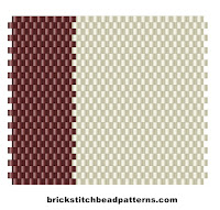 Ivory with Burgundy basic two color bead palette scheme Winter Seasonal Color Palette Two Bead Colors
