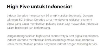 Harga Paket Data 5G Indosat Ooredoo