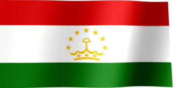The waving flag of Tajikistan (Animated GIF)