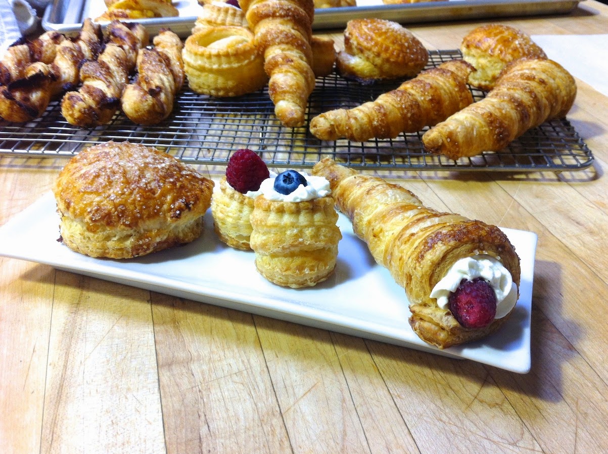 Various baked goods in the pastry kitchen.
