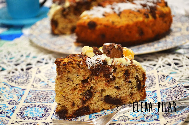 Pastel de coco y chocolate (sin azúcar ni edulcorante) + Receta de compota de manzana sin azúcar