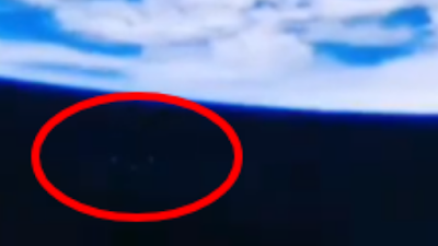 Triangle UFO turns up near the International Space Station and the TV is turned off, again.