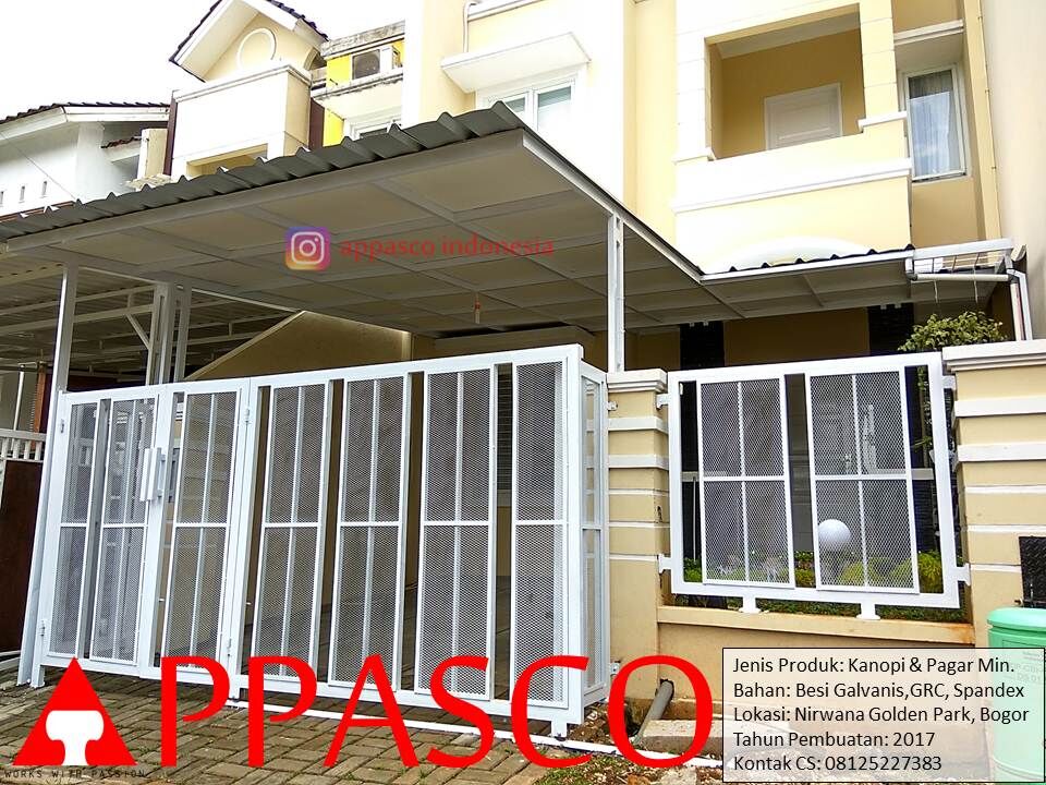 Kanopi Spandex dan Pagar Minimalis di Nirwana Bogor - Jual Kanopi