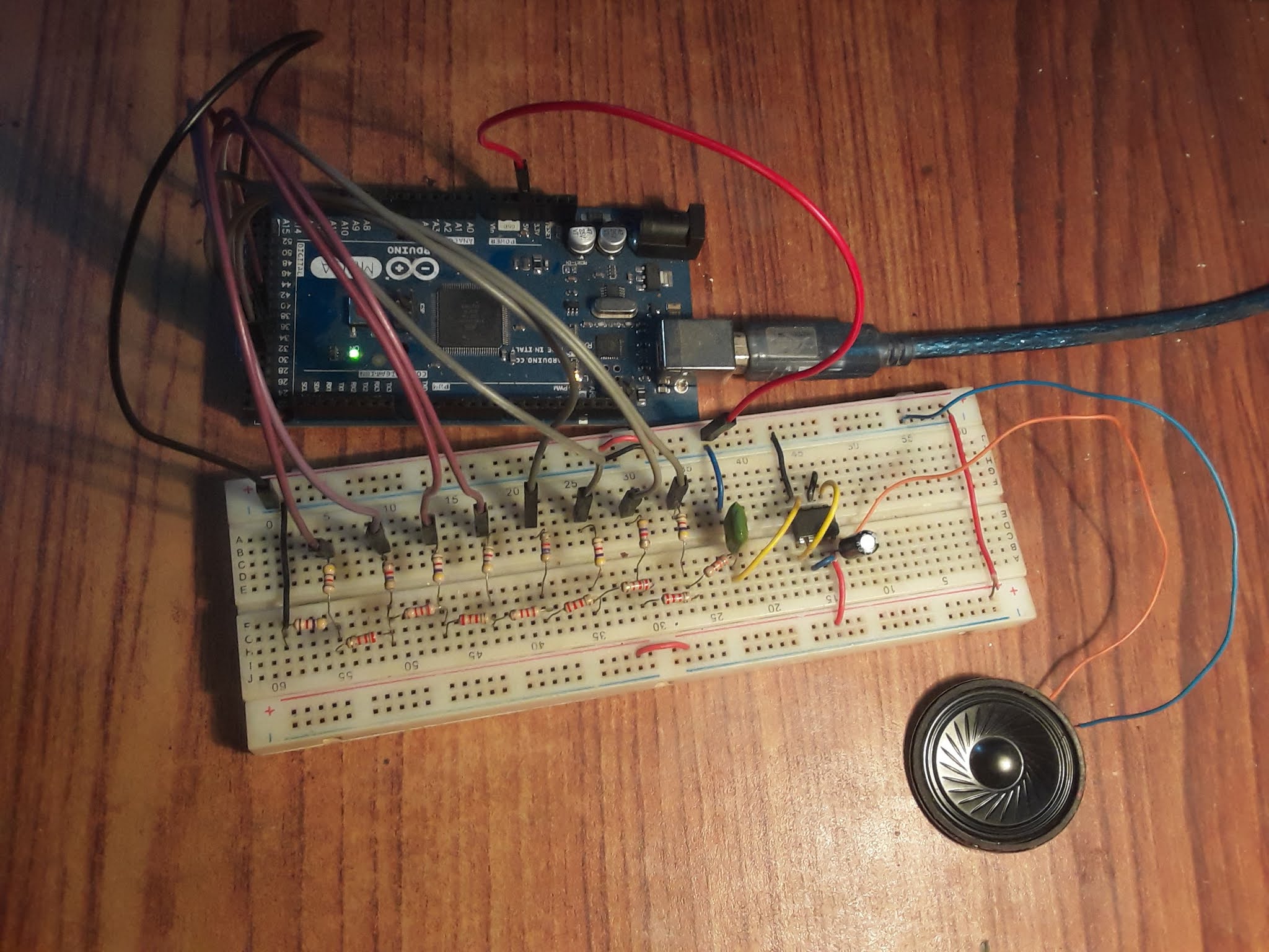 Generate Audio using Arduino using R2R DAC and LM358 Operational