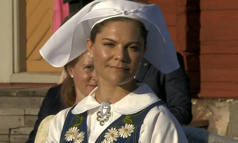 Crown Princess Victoria and Prince Daniel attended the traditional National Day celebrations at Skansen