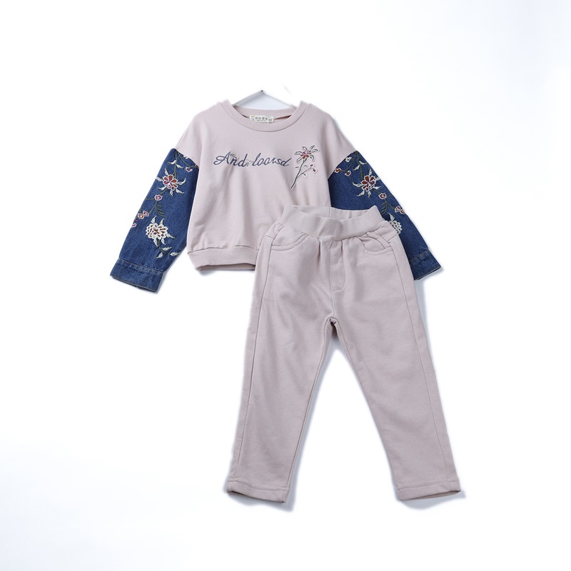 Áo Thun Bé Gái Cotton Tay Dài Phối Thêu - BCOBI 157415 6 2 746