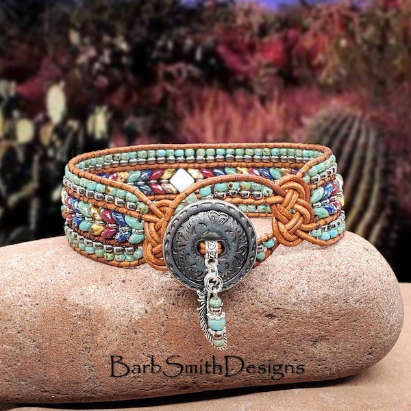 Gorgeous Bead and Knotted Leather Bracelet Tutorials and Kits by ...