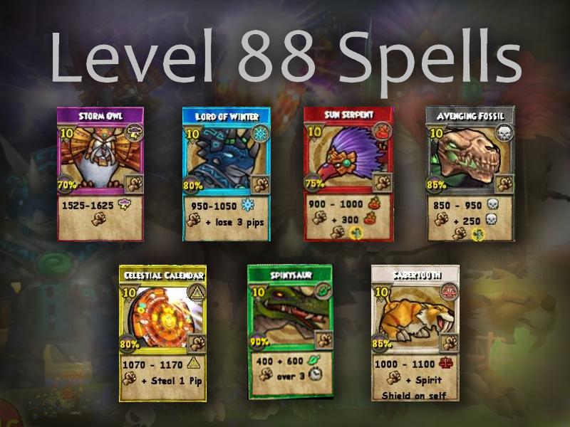 Wizard101 Level 88 Spells