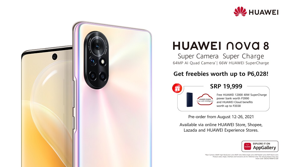 HUAWEI nova 8 with 64MP AI Quad-camera now in Pre-order