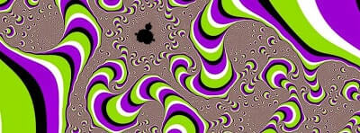 Optical Illusion in which Random Patterns seems to be moving