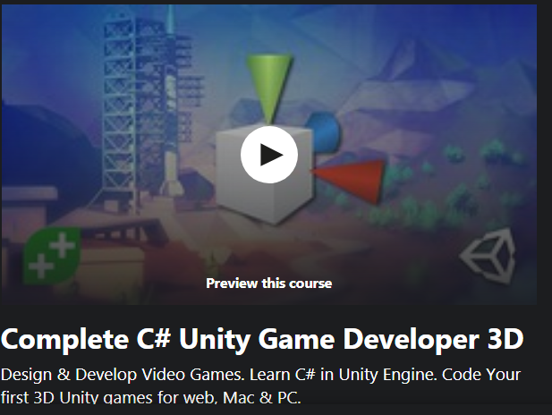 Free Complete C# Unity Game Developer 3D