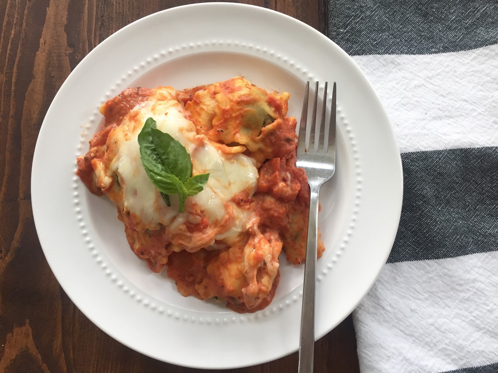 Baked Spinach & Ricotta Ravioli