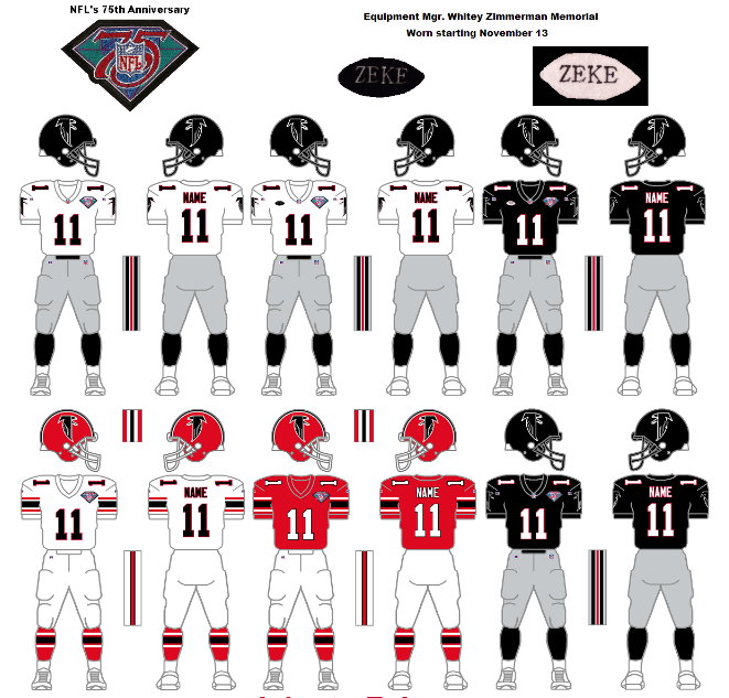 atlanta falcons jersey history