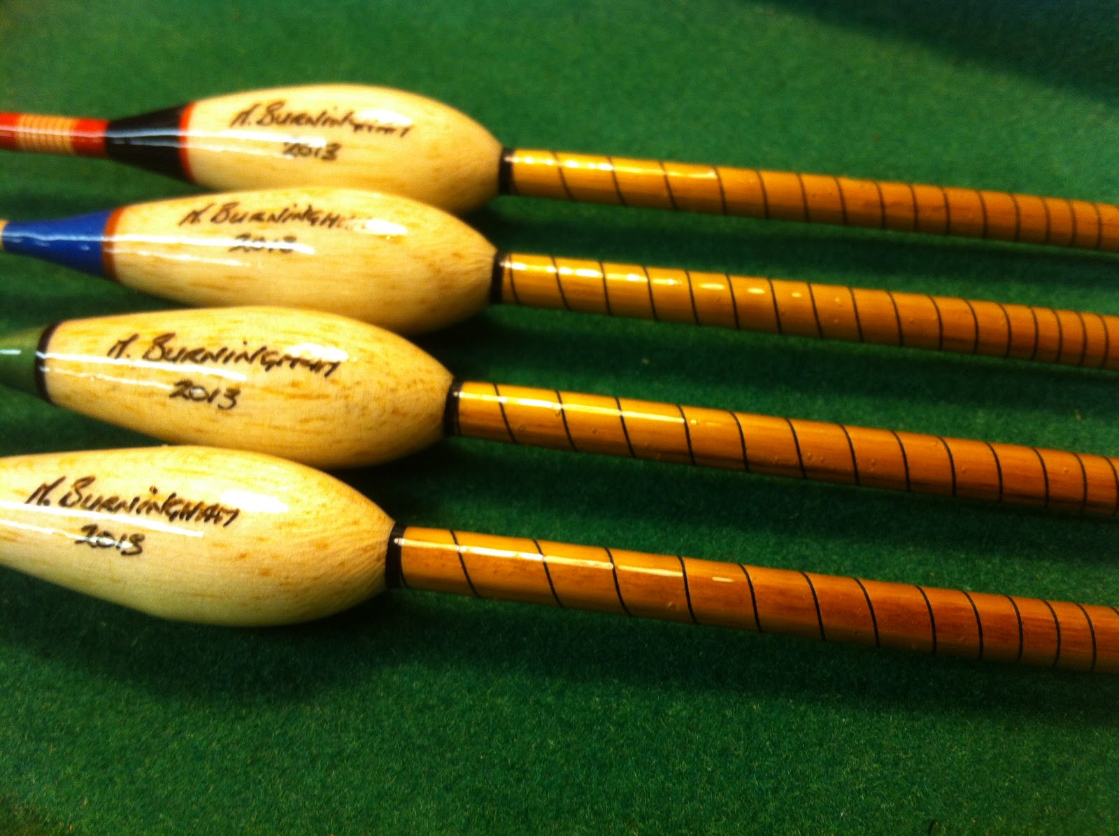 Handmade Fishing Floats by Mark Burningham. Just finished this mixed