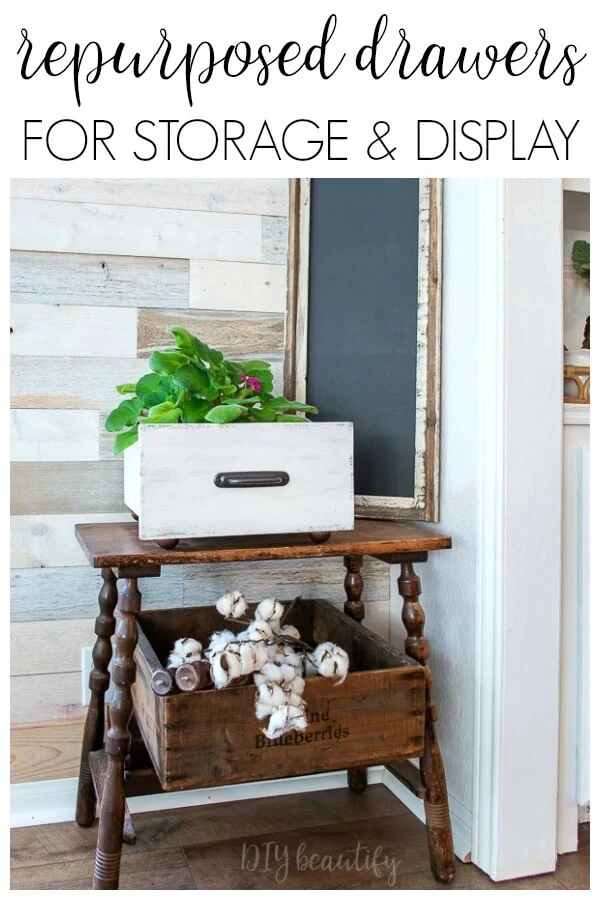 repurposed drawers - from trash to stylish decor