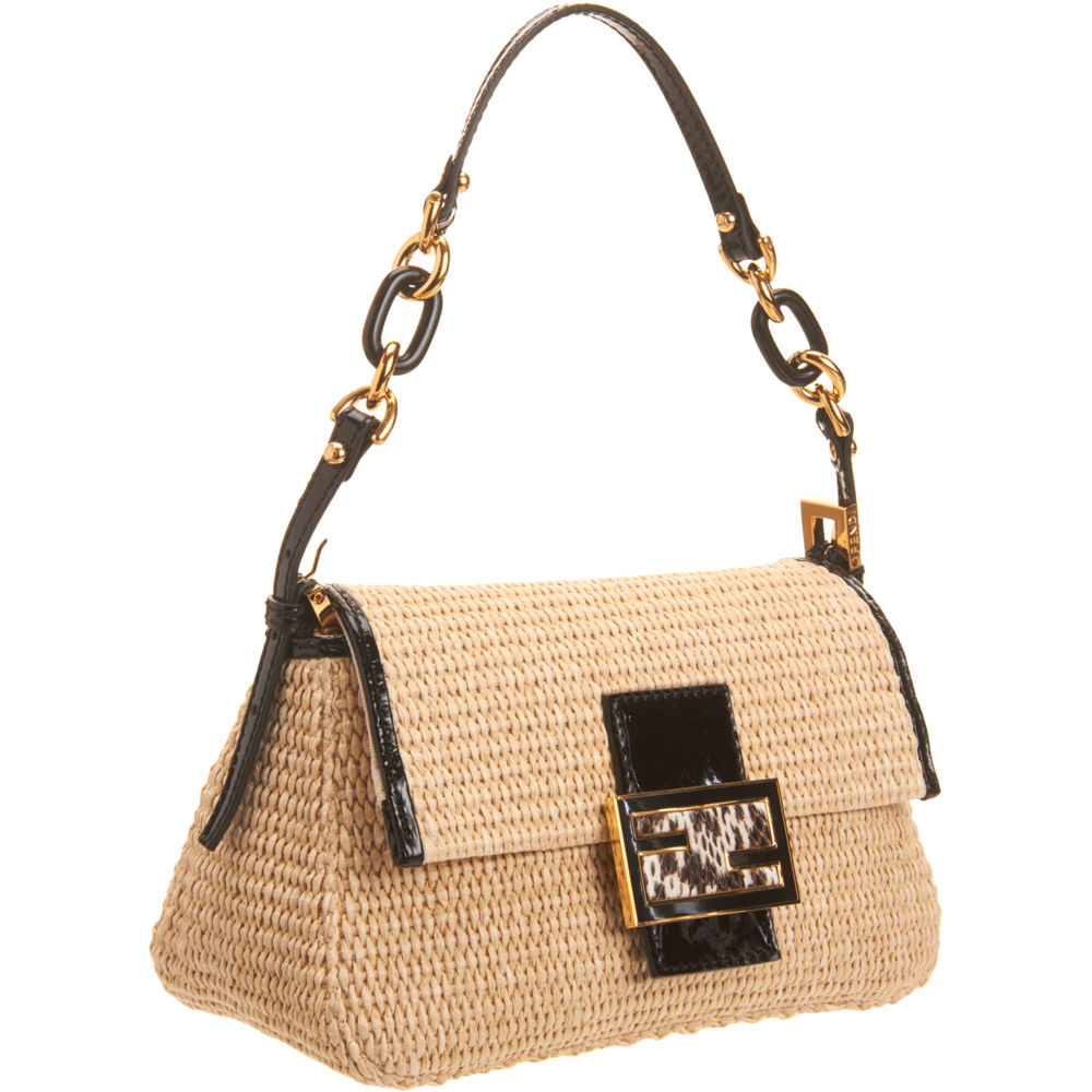 Fendi Forever Mini Mama Straw Shoulder Bag : All About Shoes & Accessories