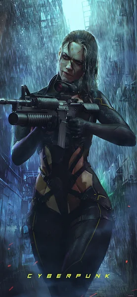 8 CYBERPUNK GIRL WALLPAPERS FOR PHONE