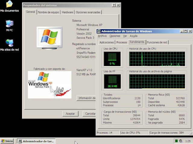 Descargar Windows XP Sp3 Nano ISO Español