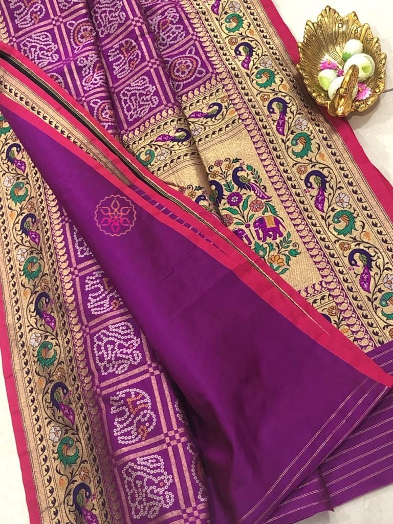 Banaras soft silk bandhini sarees