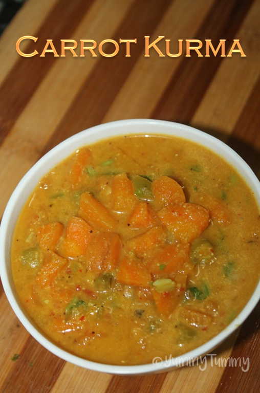 Carrot Kurma Recipe Carrot Gravy Recipe Yummy Tummy