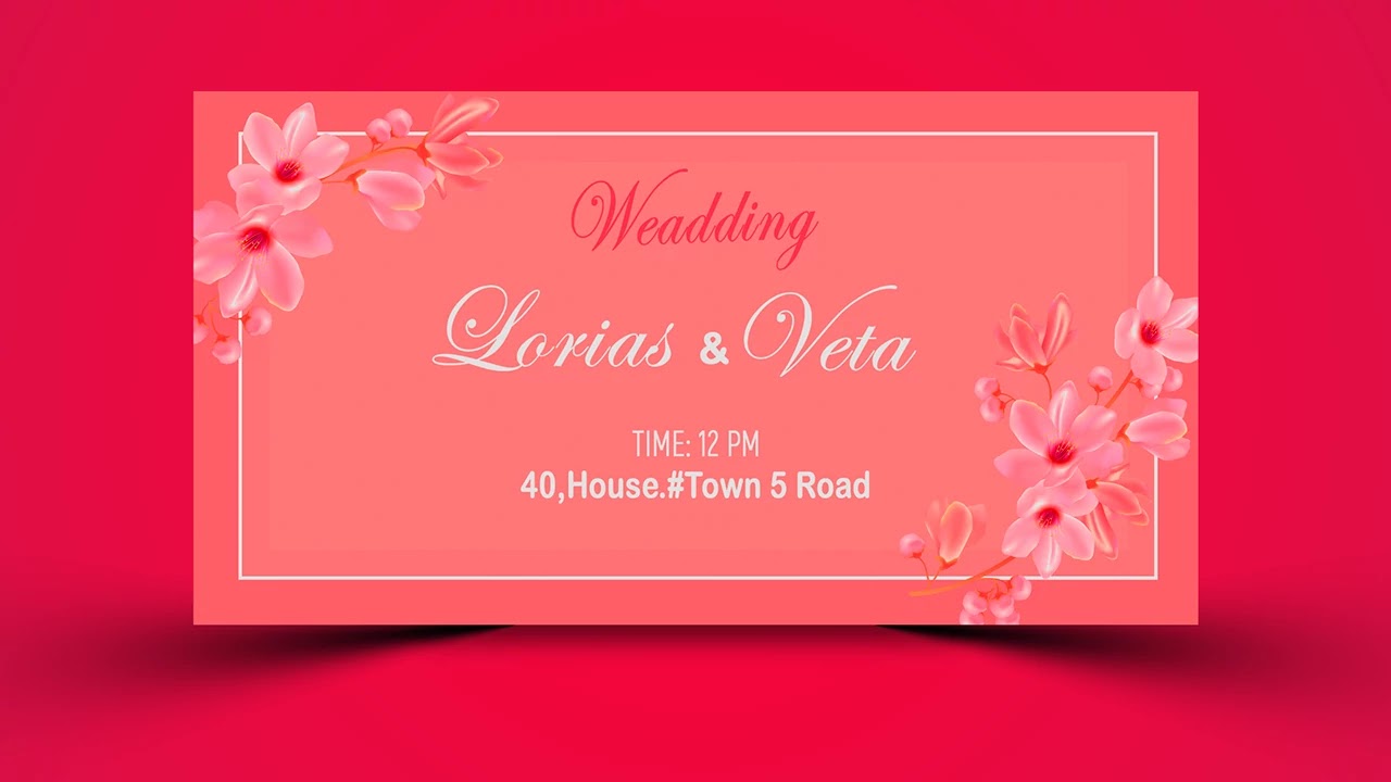 Wedding Invitation Card Photoshop Tutorial