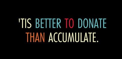 'Tis better to donate than accumulate :: OrganizingMadeFun.com