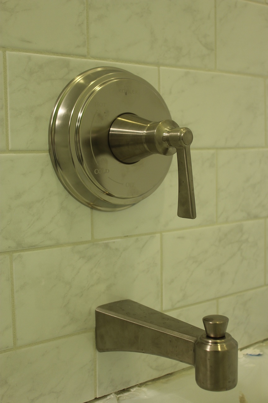 *The Handcrafted Life* Downstairs Bath Renovation Caulking, Vanity