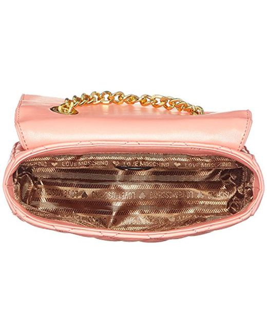 Buy Shoes and Bags UK: Love Moschino Pretty Pink Gold Shoulder Bag ...