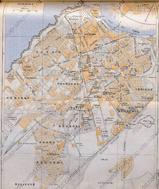 Mapa de Rabat – Marrocos