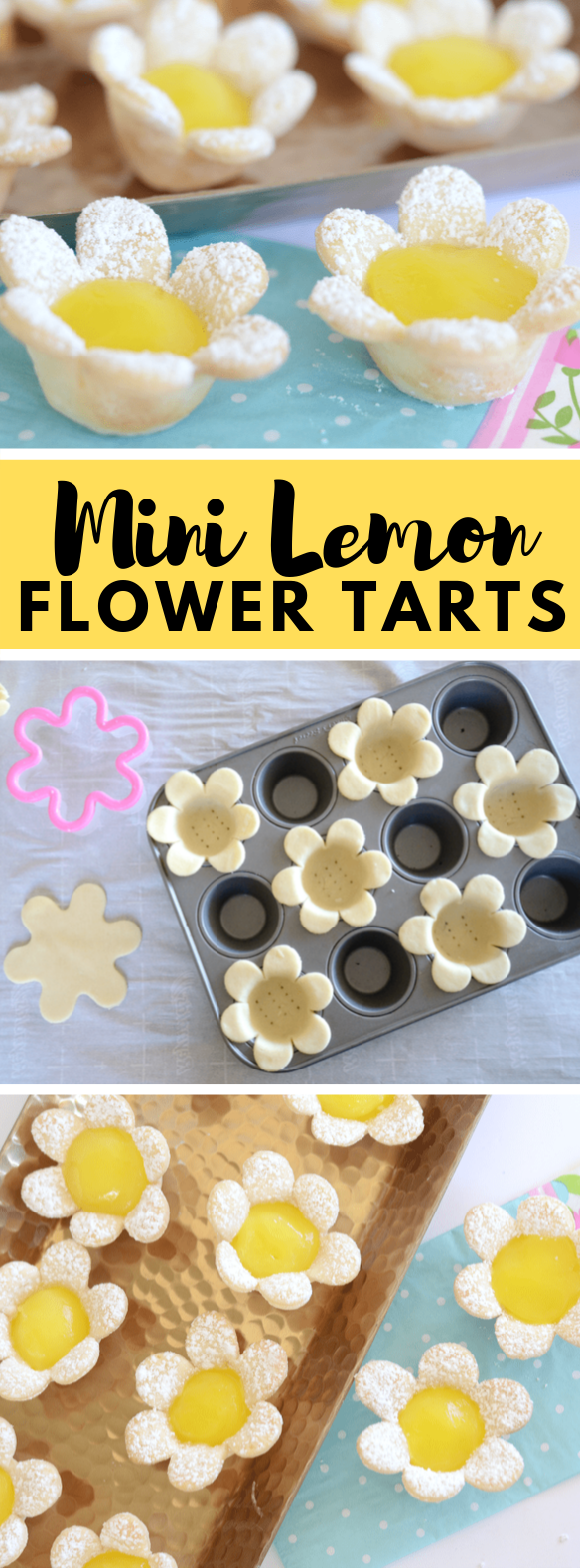 MINI LEMON FLOWER TARTS #desserts #easterdessert