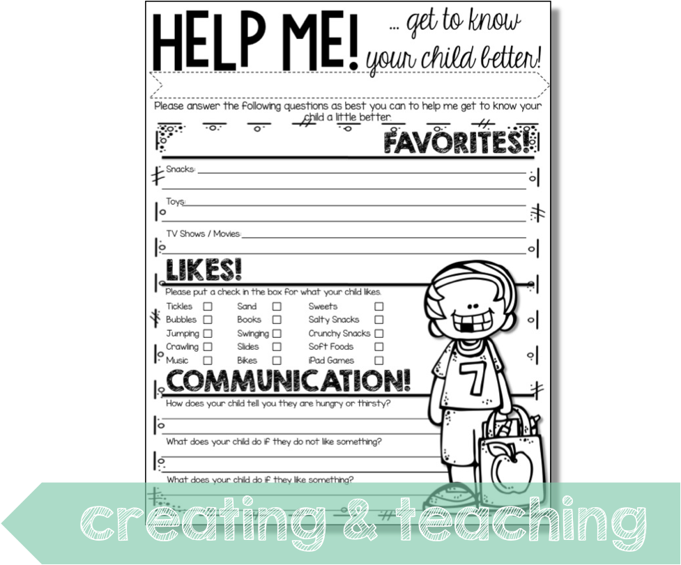 Student Information Forms | creating &amp; teaching