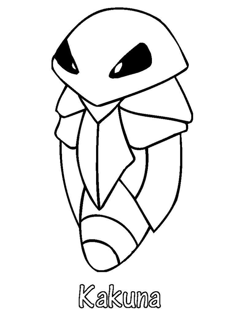 Pokemon Kakuna Coloring Pages Free Printable Free Pokemon Coloring Pages I originally drew these pokemon coloring pages back when my son was young enough to actually consider coloring them. pokemon kakuna coloring pages free