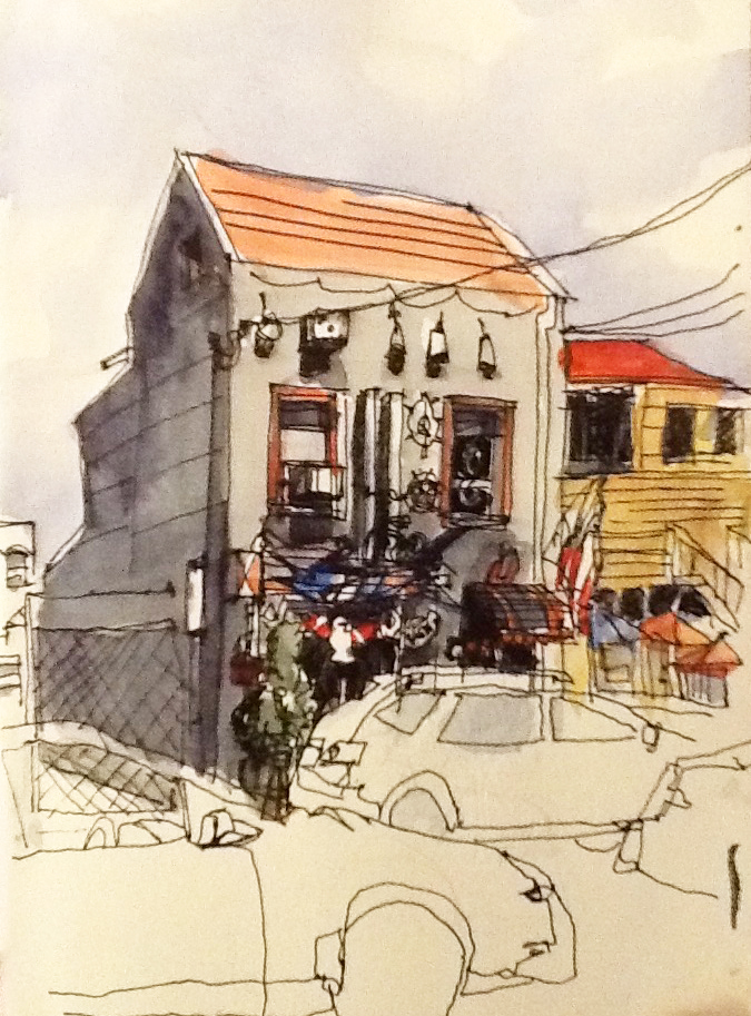 OlySketcher Hanging out with NYC Urban sketchers