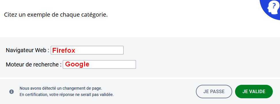 Citez un exemple de chaque catégorie  Tutoriel réponse Pix.fr