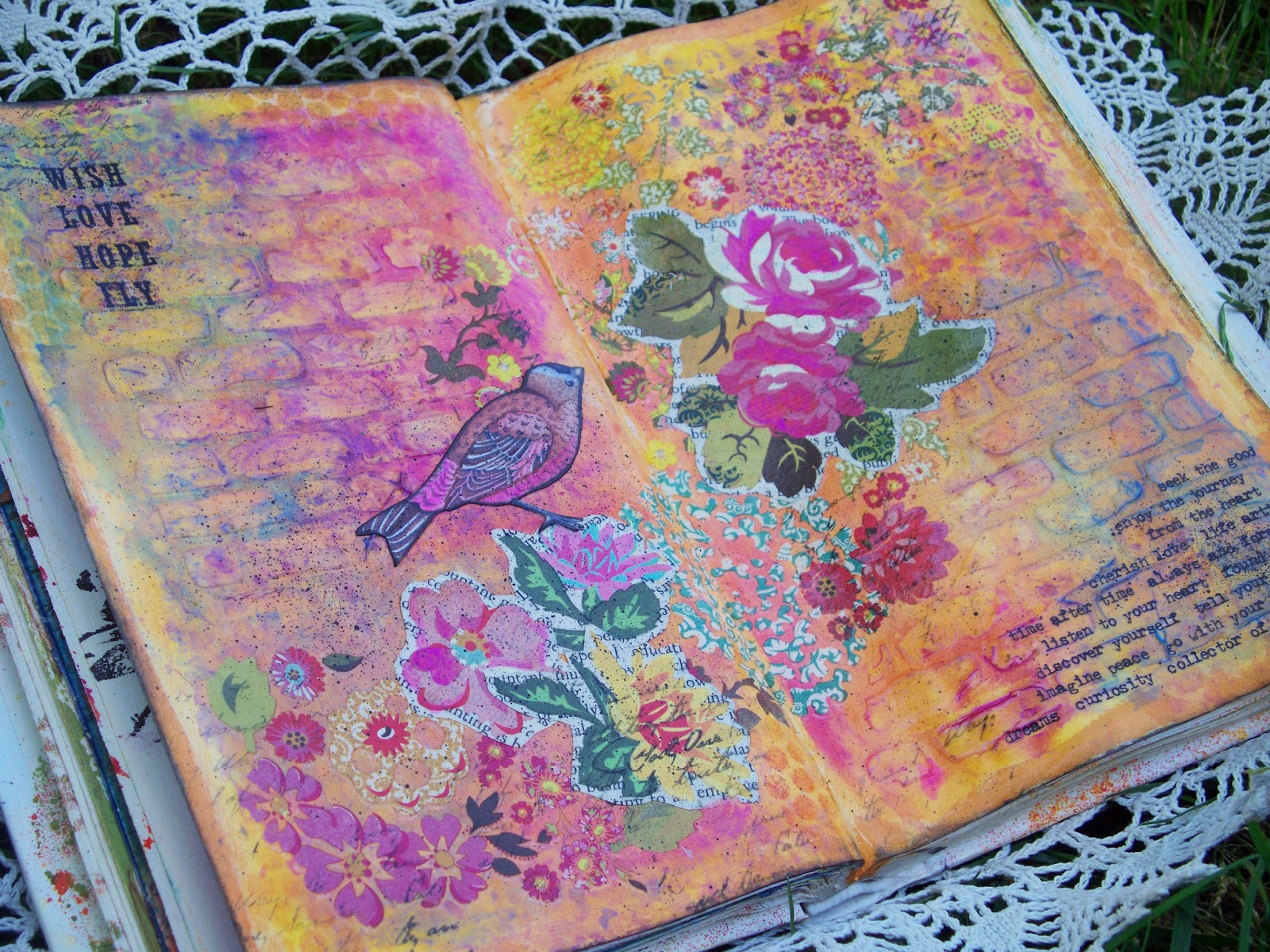 Eclectic Paperie Summer Garden Art Journal Page