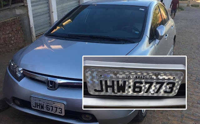 Mecânico é preso por falsificar placa de carro em que Brasília aparece escrito com 'z'