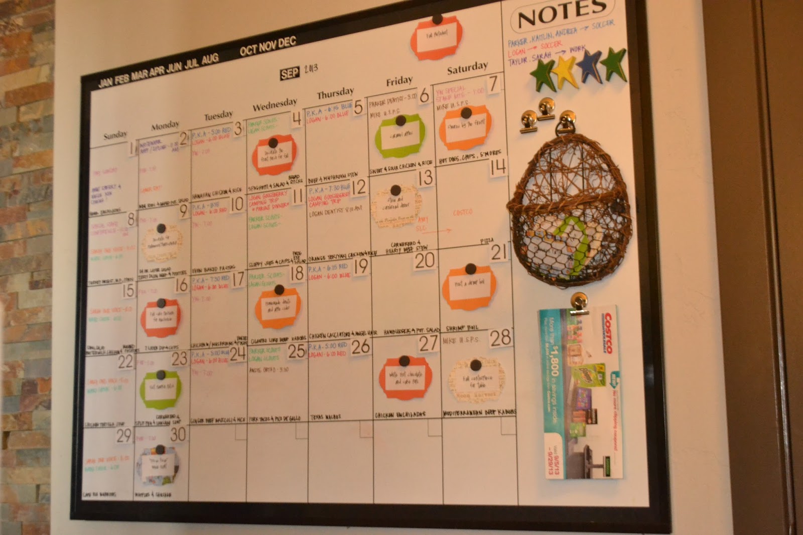 7kidsathome Dry Erase Calendar and Fall Bucket List