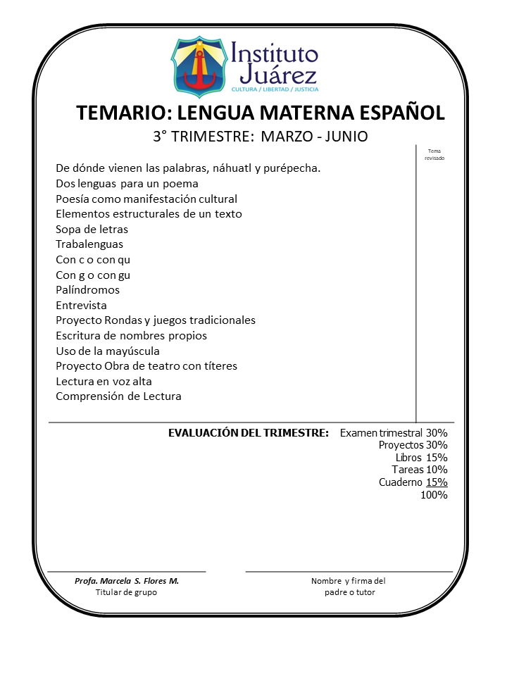 Instituto Juárez 2° Primaria: Portadas del 3er. trimestre marzo - junio  Español
